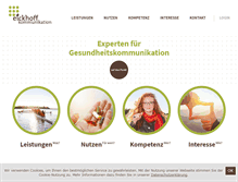 Tablet Screenshot of eickhoff-kommunikation.de
